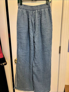 arie Wide Leg Pants in Blue Size Medium